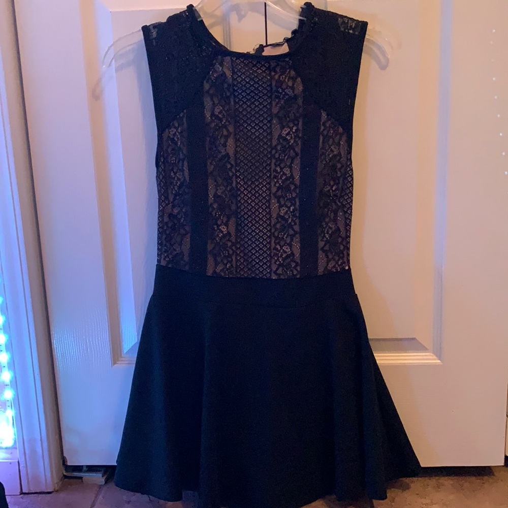 Formal black dress with lace